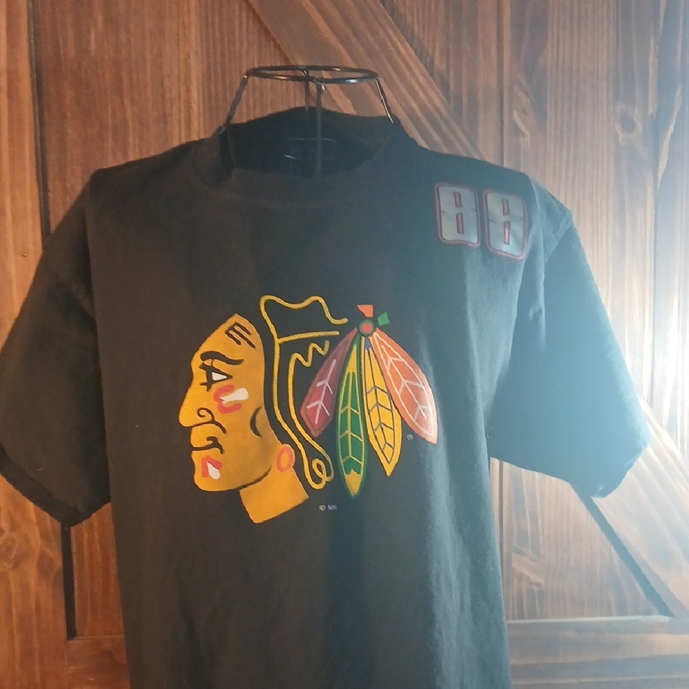NHL Kane #88 Black Graphic T-Shirt with Logo